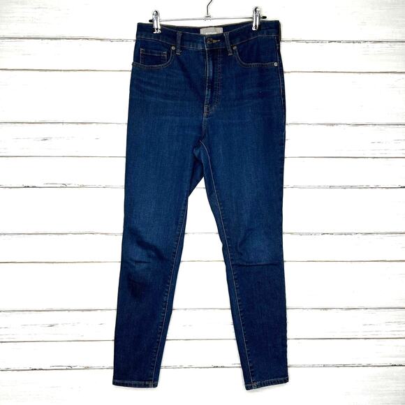 Everlane High Rise Dark Wash Skinny Jeans Size 28 - Picture 1 of 9